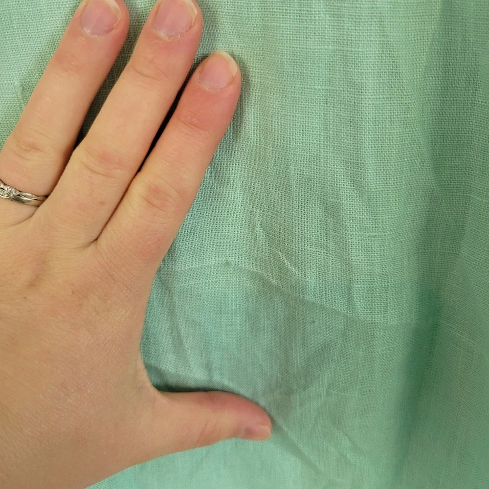 Stillwater The Linen Voile Tunic Seaglass Maxi Dress Size Medium Resortwear - Picture 12 of 13